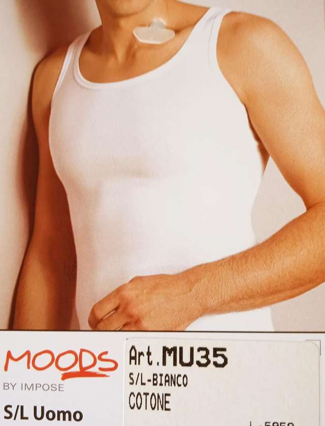 3 CANOTTE UOMO Spalla Larga 