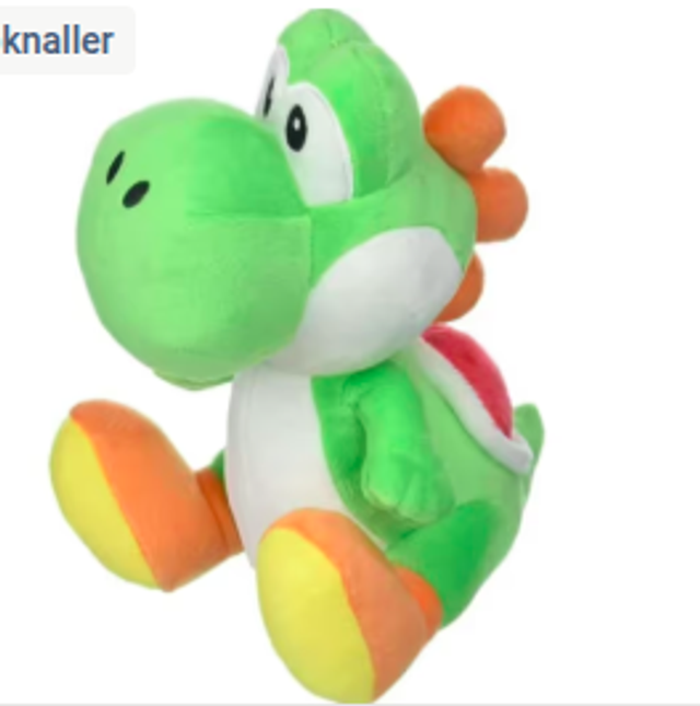 Super Mario grote pluche knuffel Yoshi (33cm)