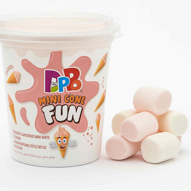 DiPPo Mini Cone Fun Cup - Marshmallow 70g