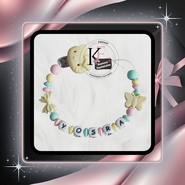 Attache-tétine Hello Kitty