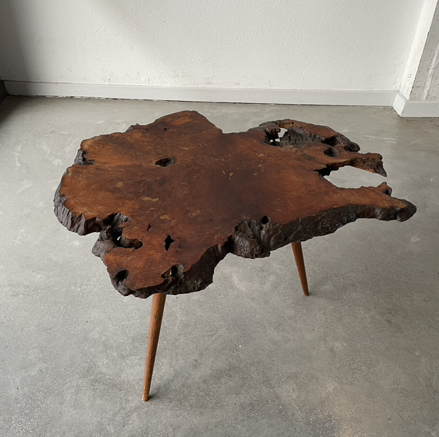 Vintage tree trunk table 