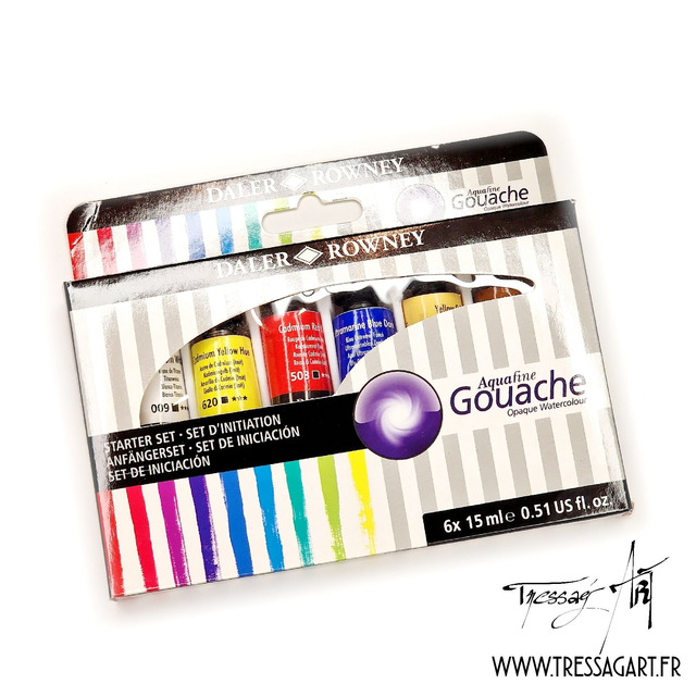 DALER ROWNEY - SET TUBES GOUACHE 6X15ML - CA152