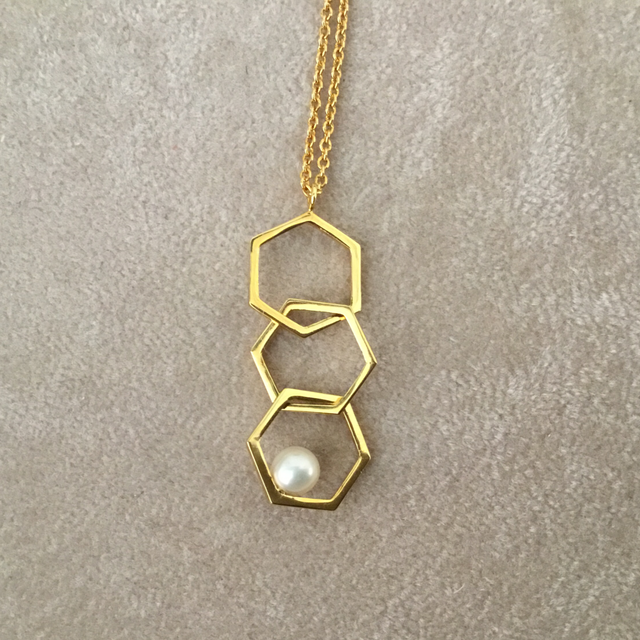 Geometric Hexagon Pendant