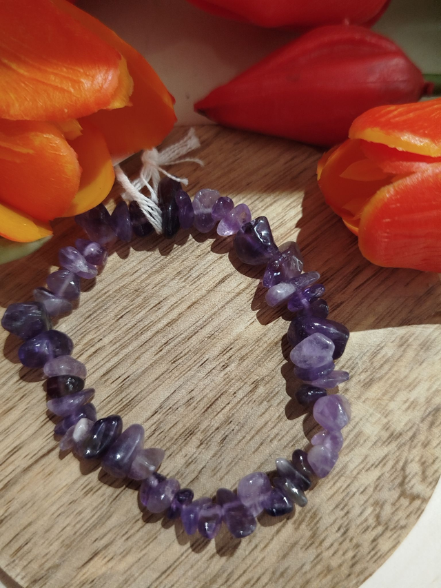 Bracelet Améthyste  baroque 