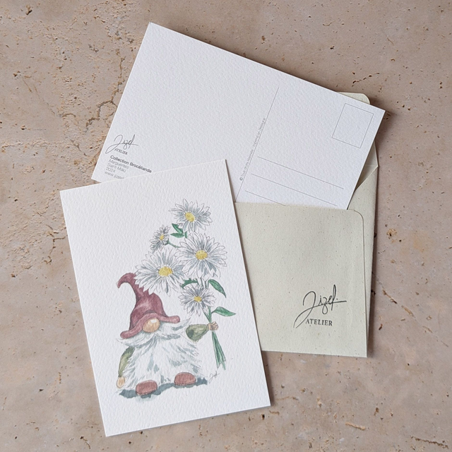 Carte postale - Brocéliande - Marguerites