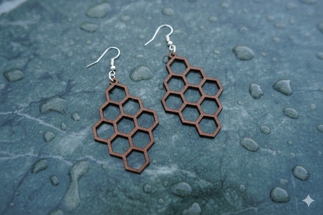 BOUCLE D'OREILLE N°4 : Ruche #1