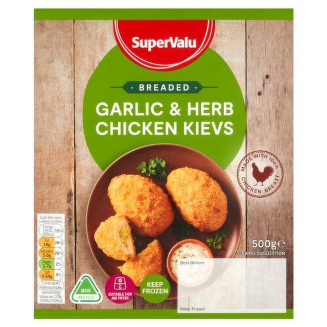 Breaded Garlic &amp; Herb Chicken Kiev 500g (4 pack)