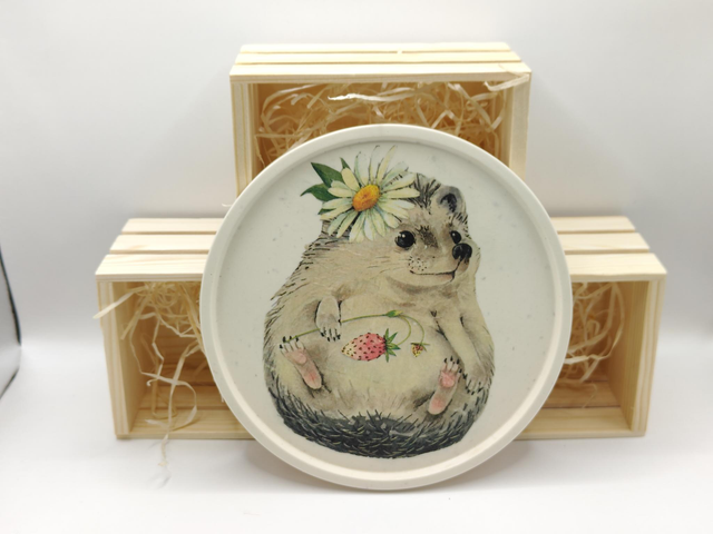 🦔 Plateau décoratif – Résine acrylique