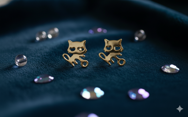 Boucles d'oreilles Chat 