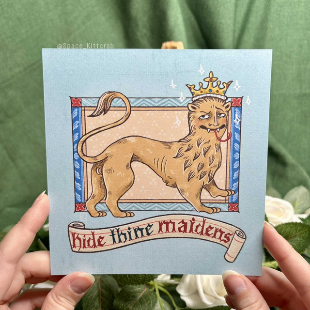 Hide thine maidens print (digitalna grafika)