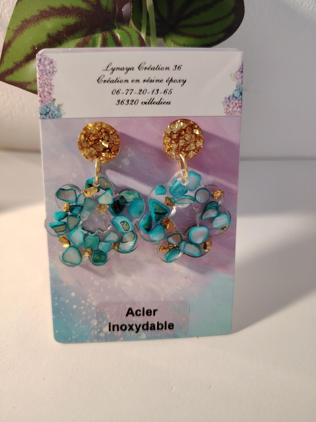 Boucles d'oreilles acier inoxydable 