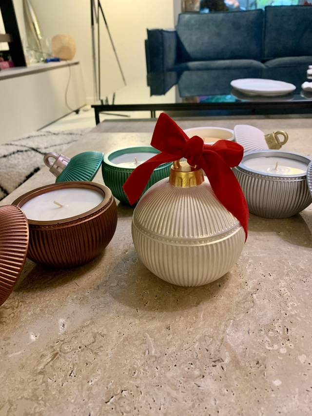 Boule de noël bougie