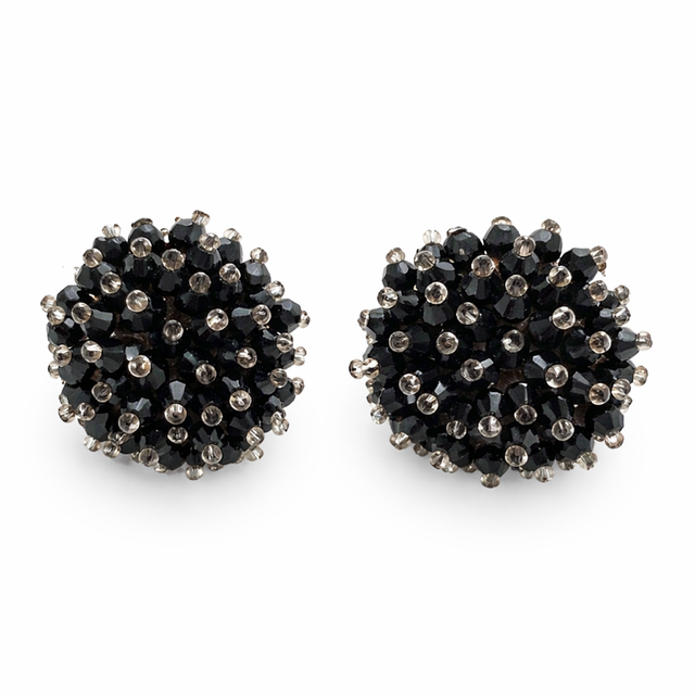 Pendientes cristales negros 