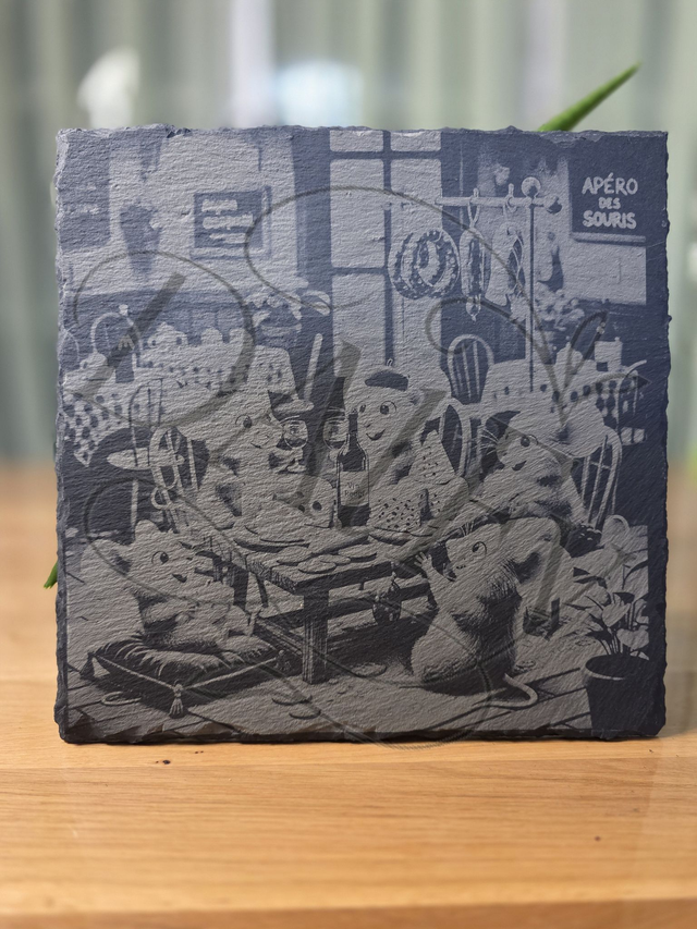 Planche ardoise Apéro des souris