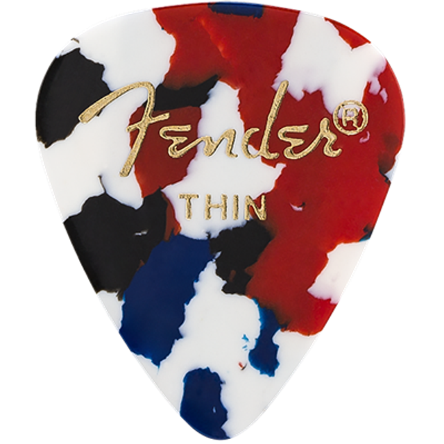 FENDER 351 CLASSIC THIN CONFETTI PICK X 12