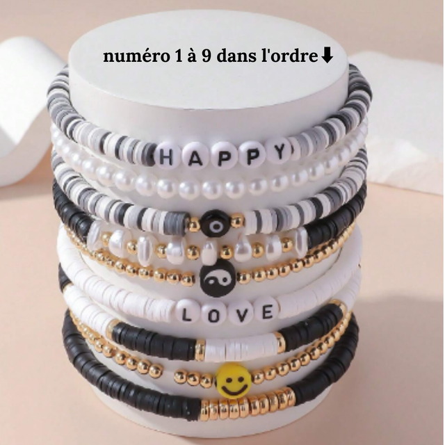 Bracelet Perlé Bohème Œil &amp; expression Femme