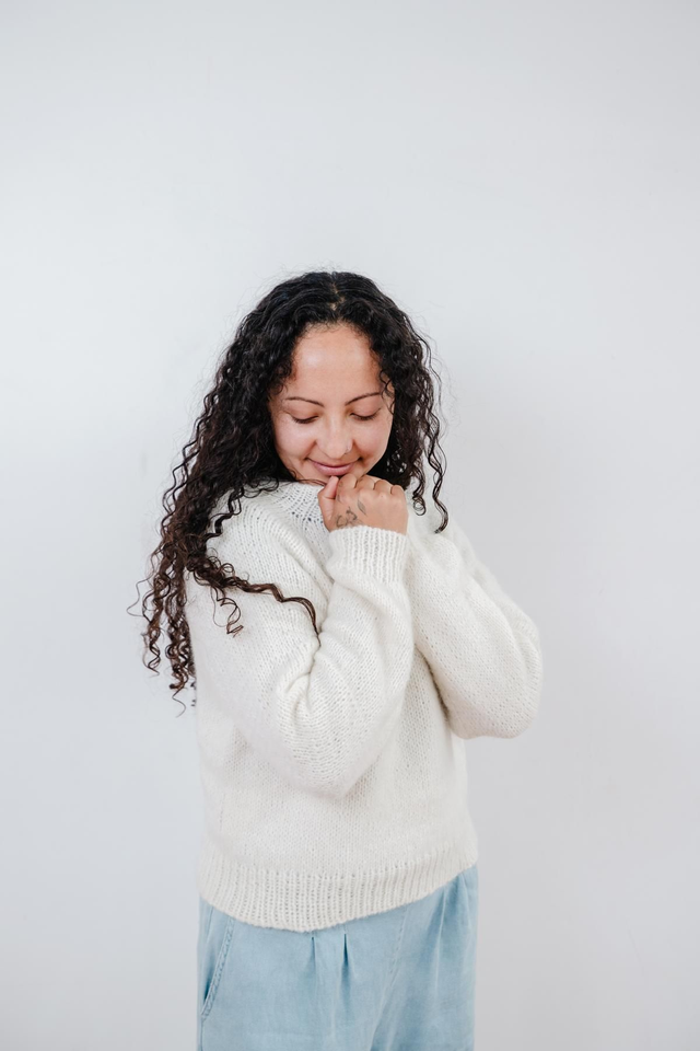 Alpaca Pullover CHOMPA - creme weiß