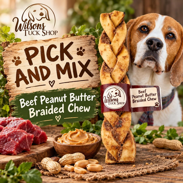 Pick &amp; Mix Beef Peanut Butter Braided Chew 