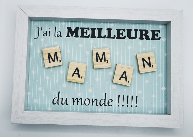 Cadre scrabble MAMAN