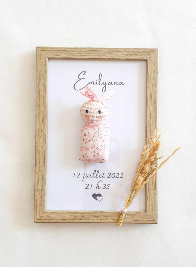 Cadre naissance Poupée à personnaliser