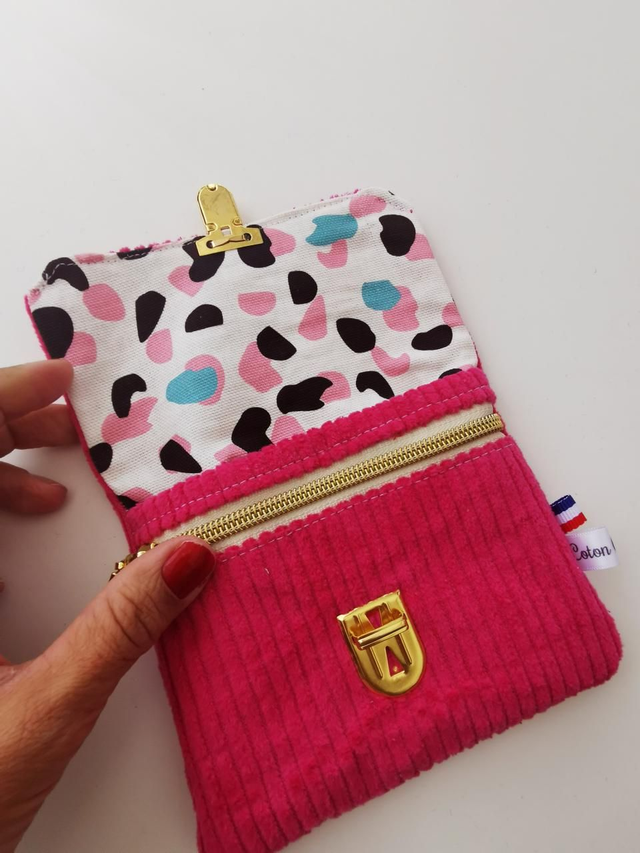 Portefeuille JIMMY velour rose