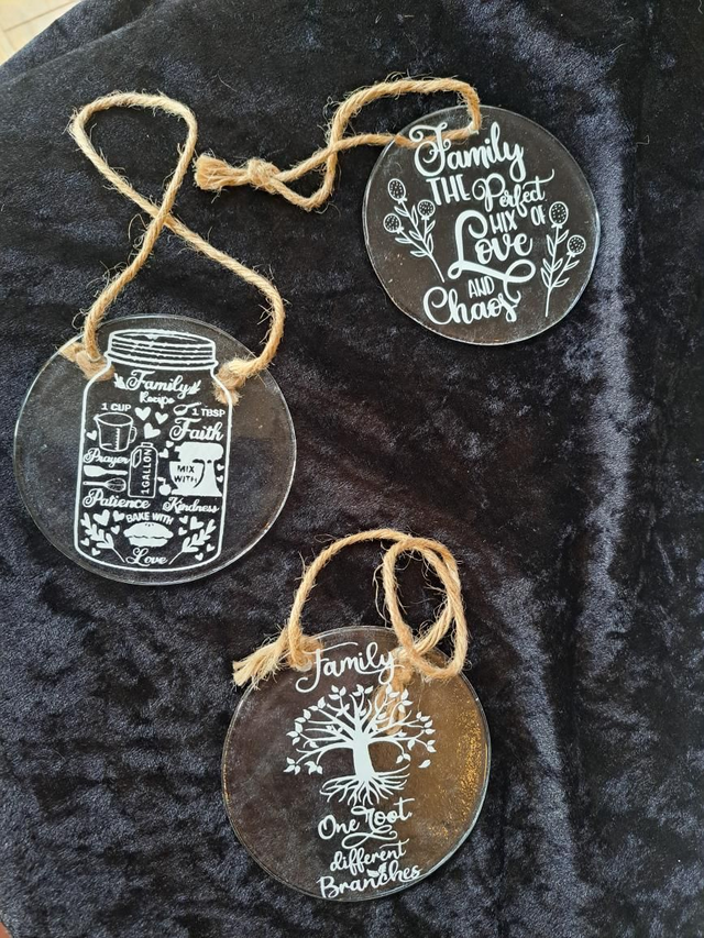 Enamelled Glass Hangings