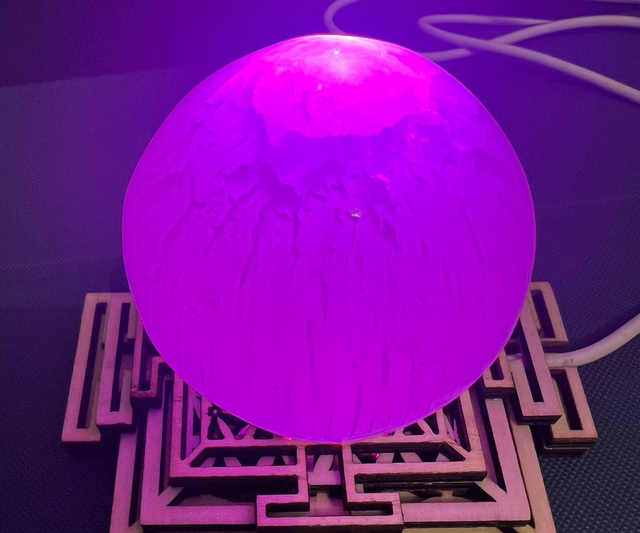 Lampe mandala avec sélénite 