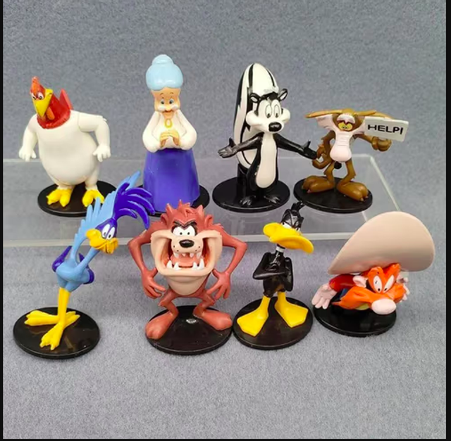 Looney Tunes figuren set 8 stuks (7-8cm) Nieuw.