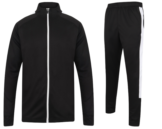 Custom Junior Tracksuit Black/White