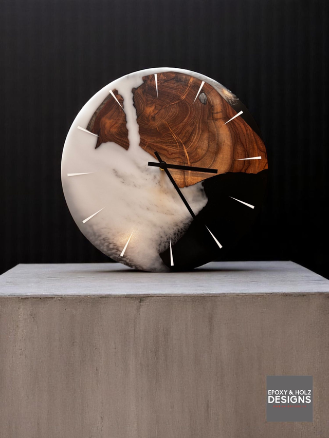 Wanduhr Weiss Schwarz
