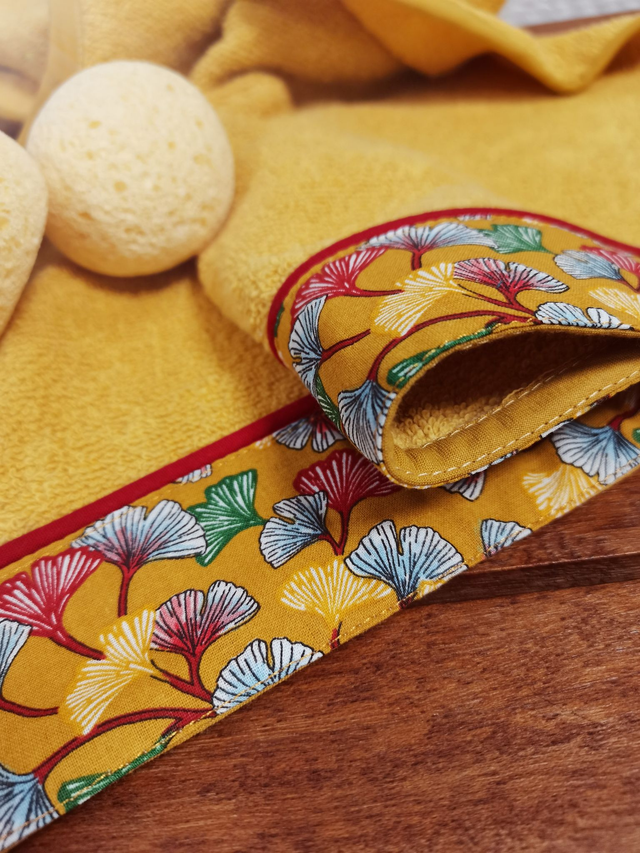Drap de douche Ginkgo Safran