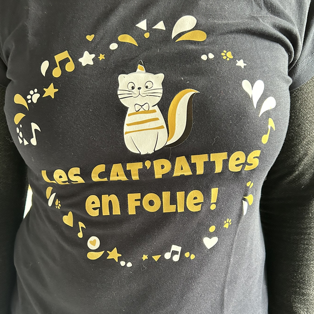 Teeshirt bleu marine en folie 