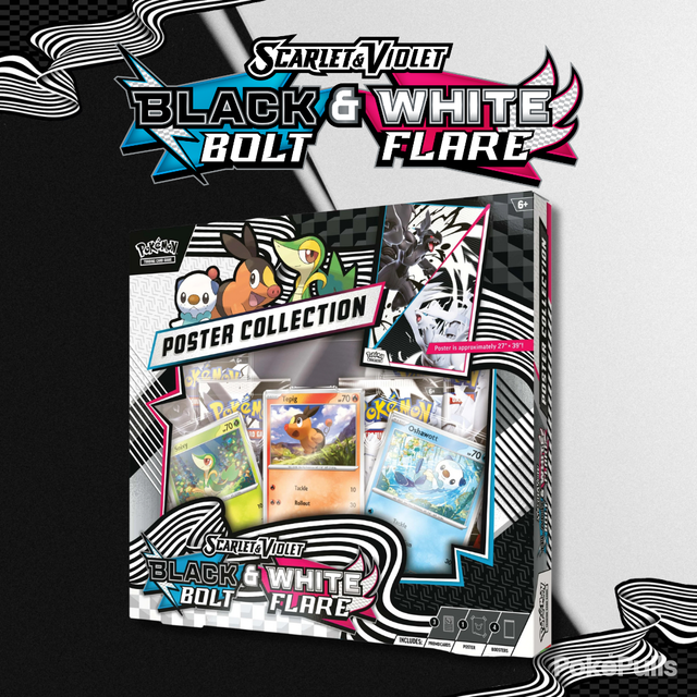 Pokémon TCG: SV10.5 Black Bolt & White Flare - Poster Collection (julkaisu 18.7.2025) MAX. 1 / asiakas