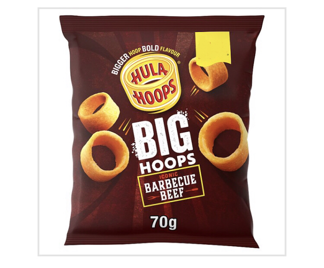 Hula Hoops Big Hoops Iconic Barbecue Beef Flavour 70g