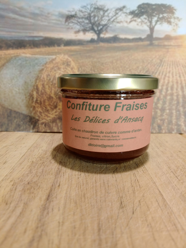 Confiture de Fraise Cuite en chaudron de cuivre comme d'antan