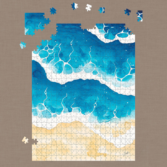 Puzzle 500 pièces - Bord de Mer - Bleu