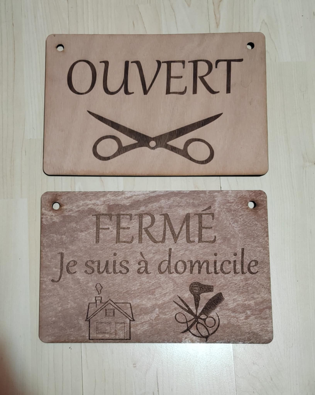 Panneau boutique ouvert/fermé