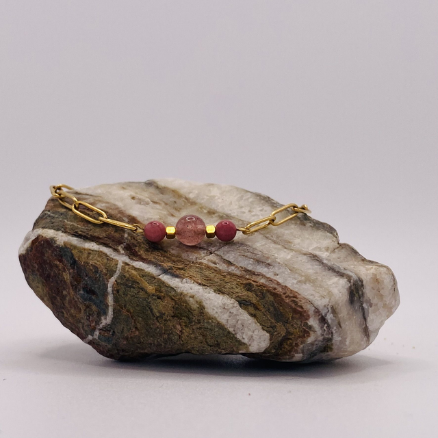 Bracelet Rose - quartz rose