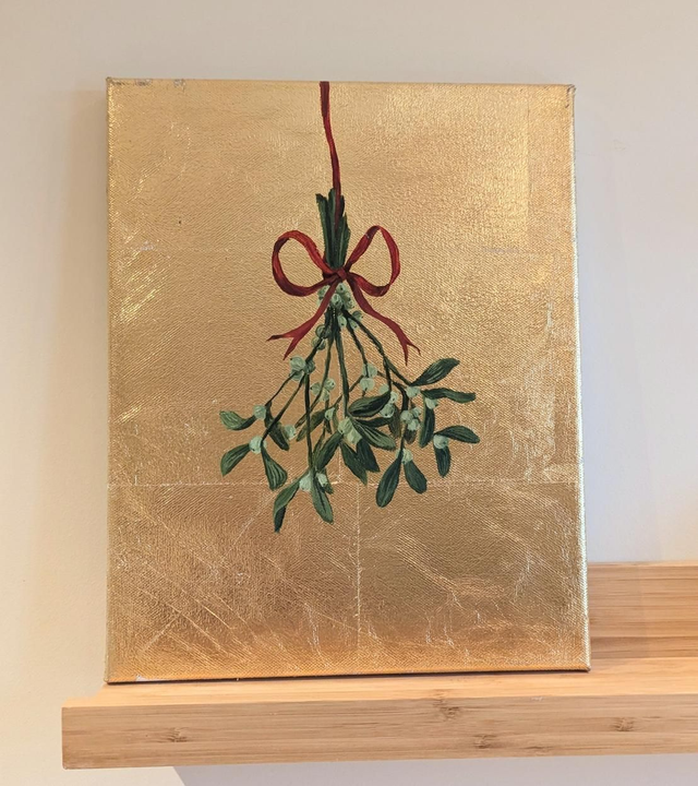 Gui sur fond d&#039;or - châssis entoilé 