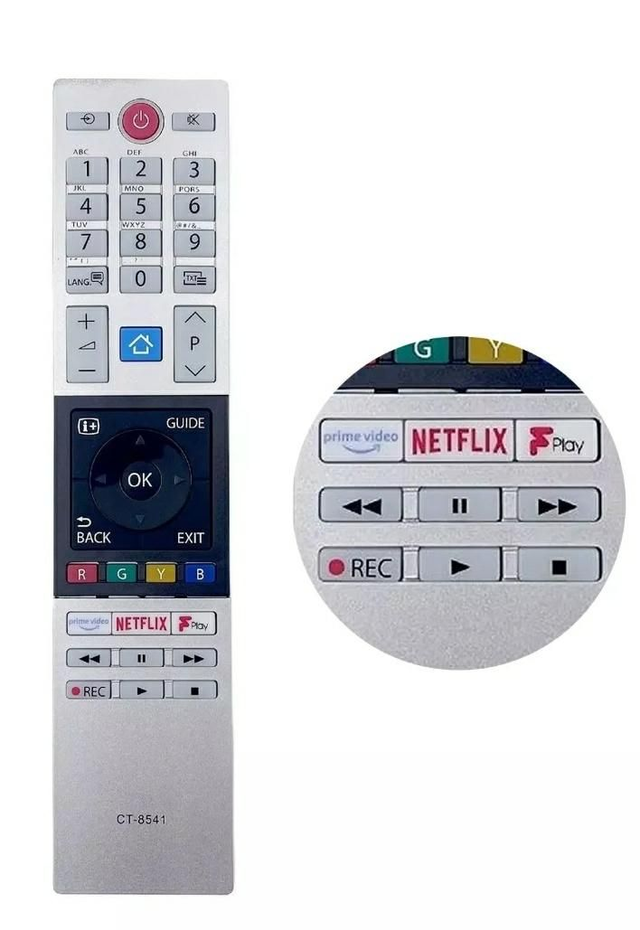 CT-8541 Remote Control for Toshiba Smart TV - Replacement Toshiba TV Remote