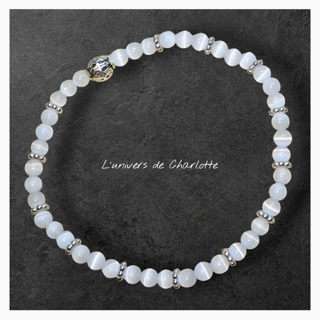 Bracelet &quot;Sélénite&quot; 4mm BR-111