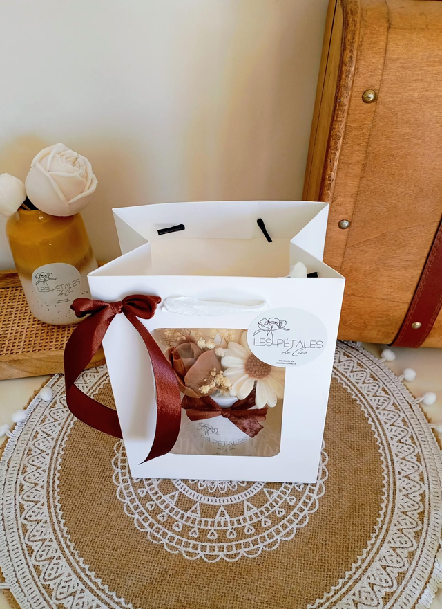 Mini Bouquet Éternel “Élégance Cappuccino”