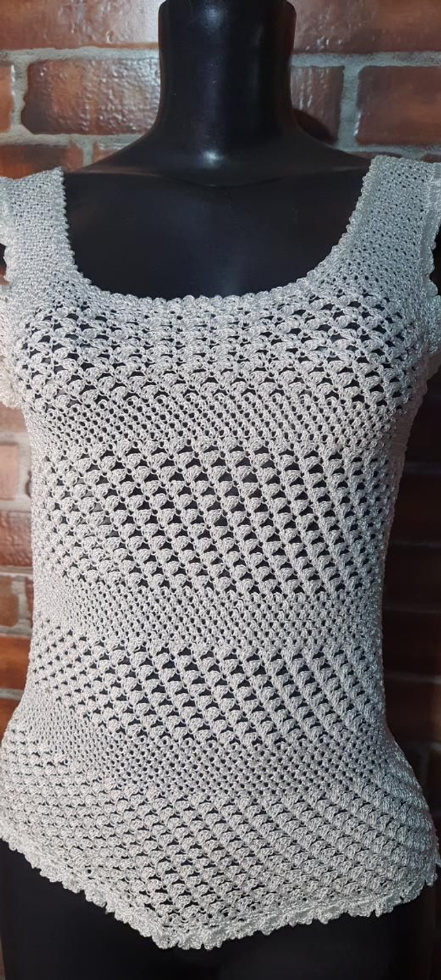 Blusinha De crochê Branco T/pp