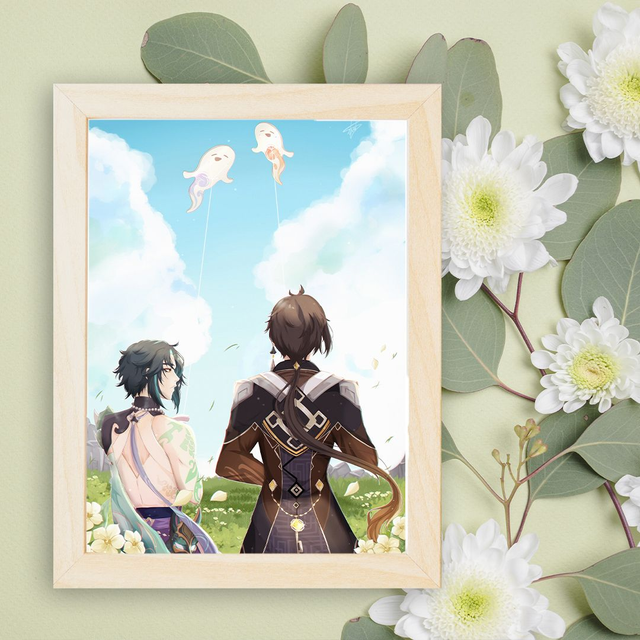 Genshin Impact - Xiao and Zhongli "Kite flying"