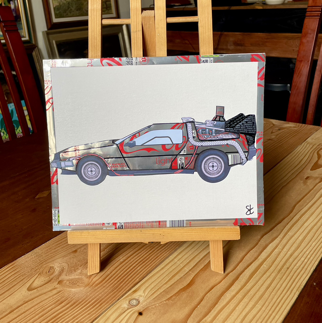 Tableau Delorean retour vers le futur 