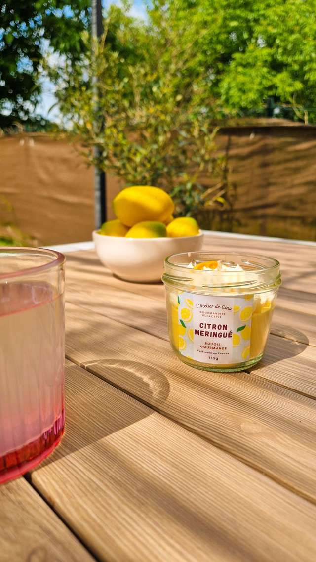 Bougie chantilly gourmande - Citron meringué 
