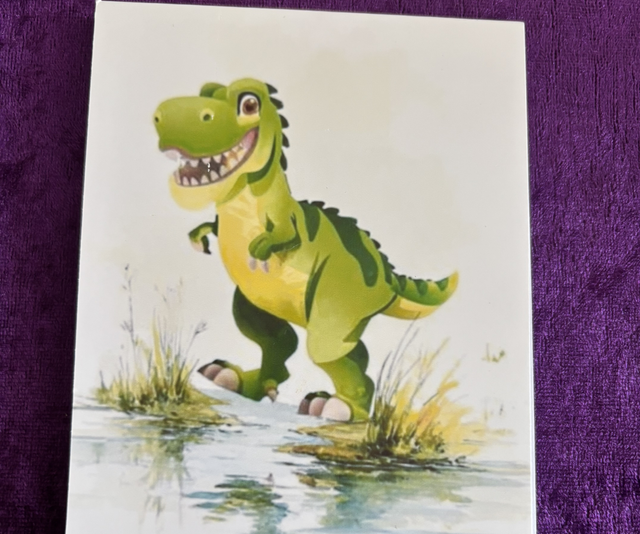 Plain Note Pad T- Rex Green
