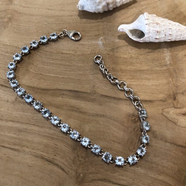 Bracelet argent 925 &amp; topaze