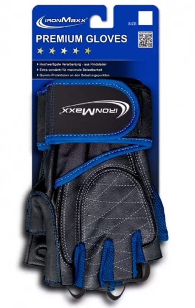 Fitness kesztyű csuklószorítós Premium Gloves - IronMaxx®