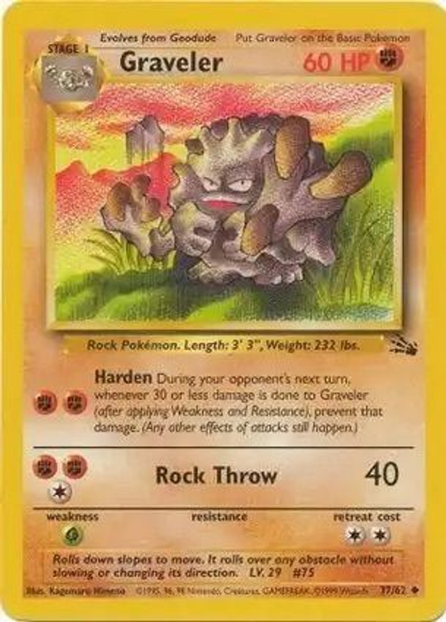 Graveler - 37/62 (Fossil Unlimited)